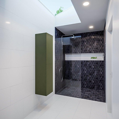 MONDIAZ BEAM Armoire colonne - 160cm - 2 portes - Army