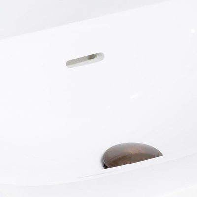 BRAUER Furiosa Plan vasque 120cm finestone 2 vasques 2 trous de robinet Blanc brillant