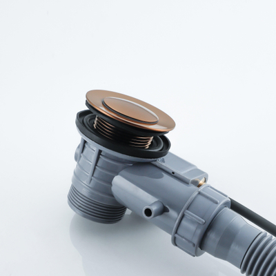 FugaFlow Eccelente Acces Ensemble de vidage de baignoire - commande rotative - prolongé - cuivre brossé