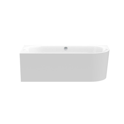 Plieger Kansas Baignoire d'angle - 180x80x60cm - angle gauche - avec arrivée d'eau - avec garniture de vidage et de trop-plein - avec pieds - acrylique - blanc