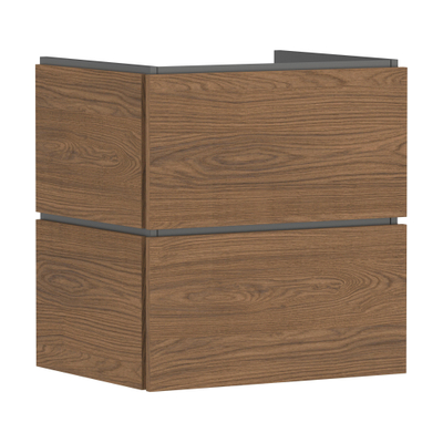 hansgrohe Xilesa E Meuble de salle de bains - 58x47cm - 2 tiroirs - Chêne cachemire