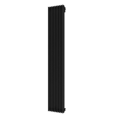 Plieger Antika Retto designradiator verticaal middenaansluiting 1800x295mm 994W zwart grafiet (black graphite)