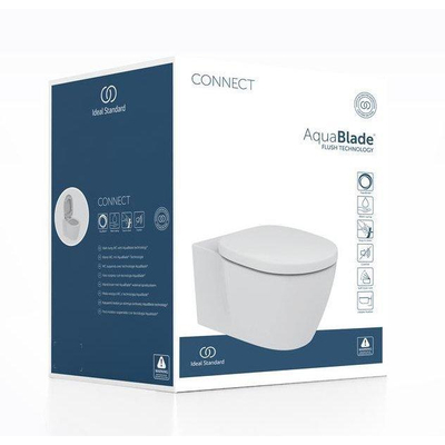 Ideal Standard Connect hangtoilet – AquaBlade – diepte 54,5 cm – met softclose zitting – glans wit