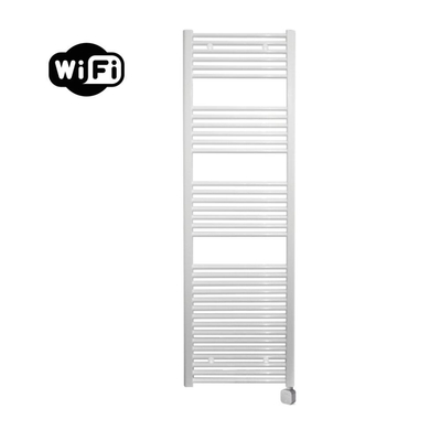 Sanicare HPW Elektrische Radiator - 172x45cm - 920W - wifi - thermostaat - zilver - rechtsonder - wit
