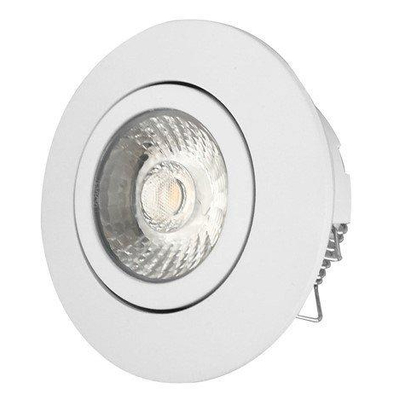 Njoy downlight spots encastrés Ronde IP44 set de 3 pièces 6W à intensité variable blanc mat