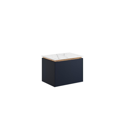 Crosswater Mada Ensemble de meuble - 60x36.7x61cm - lavabo - 1 trou de robinet - open frame - Indigo Blue