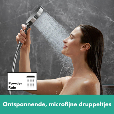 Hansgrohe RainFinity Doucheset - 130 - 3jet - glijstang 90cm - hoogglans chroom