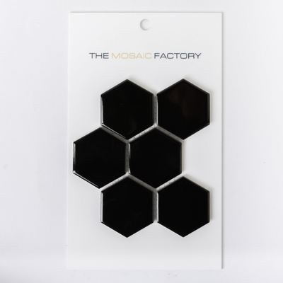 SAMPLE The Mosaic Factory Barcelona mosaïque 5.1x5.9x0.6cm pour mur pour intérieur et extérieur céramique émaillée noir