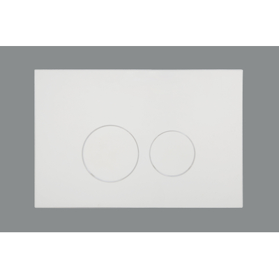 QeramiQ Push Plaque de déclenchement DualFlush pour bâti-support Geberit UP320 ABS Rond Blanc brillant