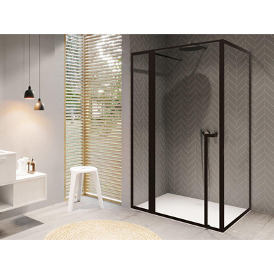 Riho Lucid GD203 Douchecabine XL - 200x120x80cm - zwart