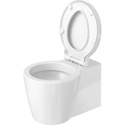 Duravit Starck 1 WC-zitting - 45.3x42x4.2cm - met softclose - met quickrelease - kunststof - wit glanzend