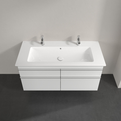 Villeroy & Boch Venticello Meuble sous lavabo 115.3x47.7x59cm avec 4 tiroirs blanc glossy