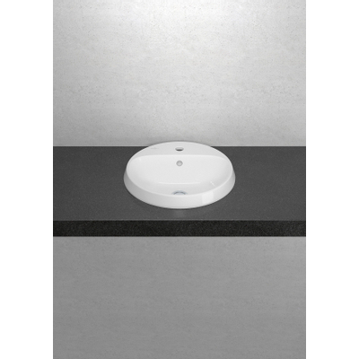 Villeroy & boch architectura vasque à encastrer 45x45x17cm ronde 1 trou pour robinet avec trou de trop-plein céramique blanche alpin gloss