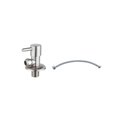 Fortifura Calvi Hoekstopkraan Met Flexibele Slang - 30cm slang - 1/2"x3/8" - geborsteld RVS