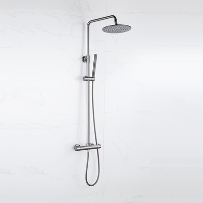 Fortifura Calvi Thermostatische Regendouche (compleet) - Geborsteld Gunmetal PVD - licht beschadigd - OUTLET UDEN