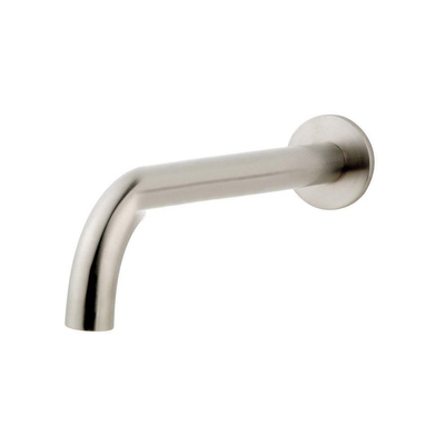 Wiesbaden Caral baduitloop rond 25 cm 1/2'' geborsteld staal PVD