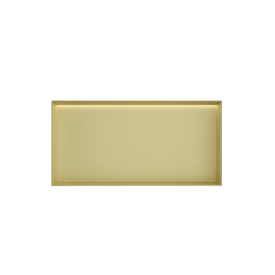 Hotbath &MORE Inbouwbox of inbouwnis - 30x60x10 - frameless + LED - PVD - geborsteld messing (goud)