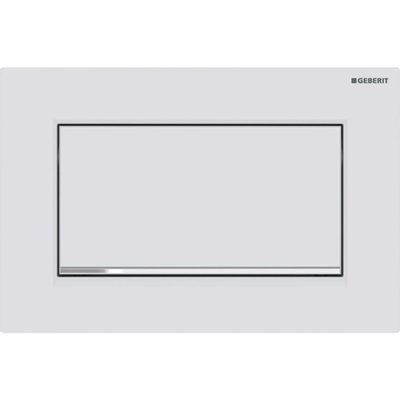 Geberit Sigma10 bedieningsplaat - 2-toets spoeling - rechthoekige knoppen - matwit/easy-to-clean - mat wit