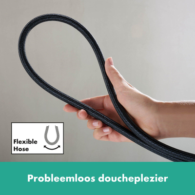 Hansgrohe Designflex Doucheslang textiel - 160 cm - zwart chroom