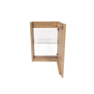 Saniclass Holz Atelier Ensemble de meuble toilettes - 40x60.5cm - 1 porte - lave-mains terrazzo - trou de robinet à droite - chêne naturel