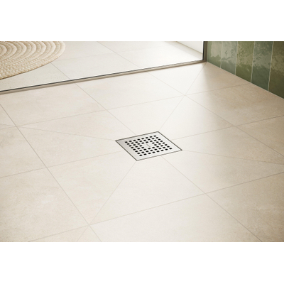 Hansgrohe RainDrain Point Puntafvoer - 10x10cm - brushed stainless steel