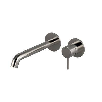 Hotbath BUDDY Partie visible pour robinet de lavabo encastré - 22cm - Nickel brossé