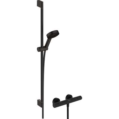 Hansgrohe Pulsify Select S doucheset - thermostatisch - glijstang 90cm - ecosmart - mat zwart