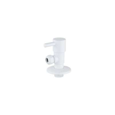 Fortifura Calvi Hoekstopkraan Met Flexibele Slang - 30cm slang - 1/2"x3/8" - mat wit