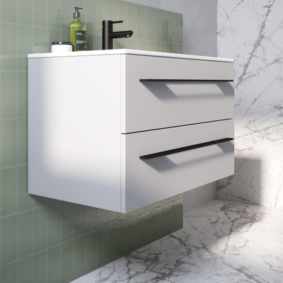 BRAUER Meubelgreep opbouw - 12.8cm - model J - RVS materiaal - mat zwart