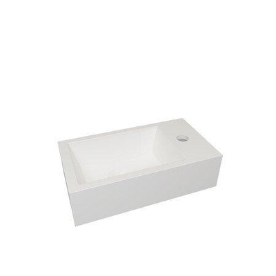 Van Marcke Durma Ensemble meuble de lave-mains - 40x20x50cm - 1 porte - droite - 1 trou de robinet - droite - vert sauge