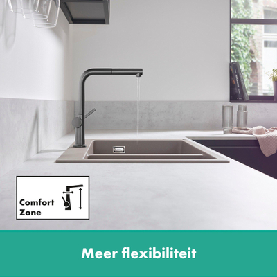 Hansgrohe Talis M54 eengreeps keukenmengkraan 270 Brushed Black Chrome