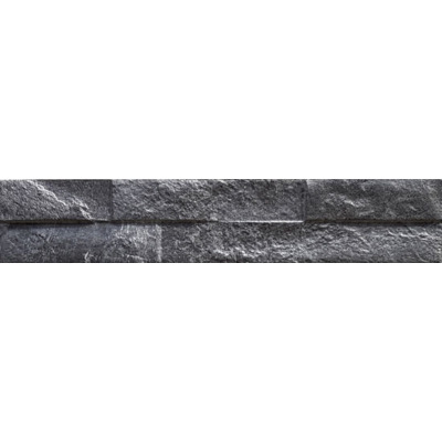 Keradom Rock carreau de mur 7.5x38.5cm 10mm résistant au gel noir mat
