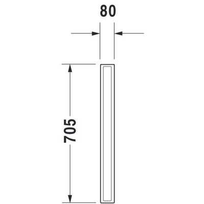 Duravit Starck 3 cloison de séparation pour urinoir 80x705x400mm blanc