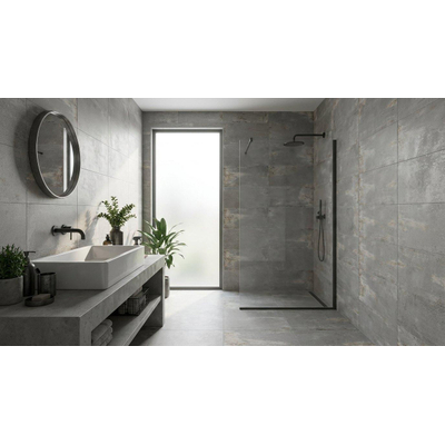 ÉCHANTILLON Terravito Copuro carreau mural et de sol - 30x60cm - 9mm - Rectangulaire - rectifié - Aspect béton - Argent/gris mat