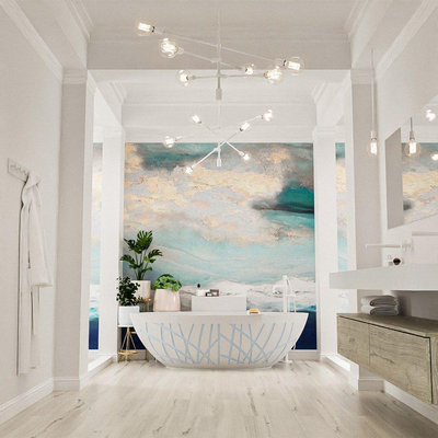 MONDIAZ HOLM DESIGN Baignoire autoportante - 180x85cm - Clay / Talc