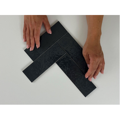 Equipe Cerámicas Kalma carreau mural - 6x18,6cm - Mercury brillant (anthracite)