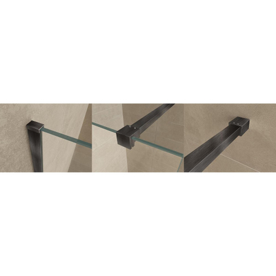 Wiesbaden Slim profielset met stabilisatiestang 120 cm gunmetal