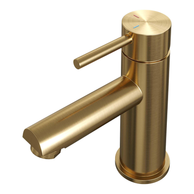 Brauer Gold - Edition Wastafelmengkraan opbouw - laag - model a - PVD - geborsteld goud