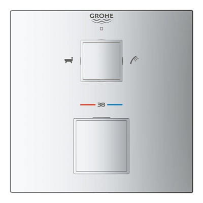 Grohe Grohtherm Cube Mengkraan inbouw - 2 knoppen - bad/douche - chroom