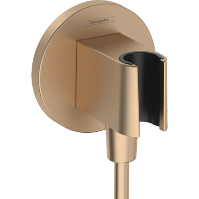 Hansgrohe Fixfit s - handdouchehouder inclusiefaansluitbocht - geborsteld brons