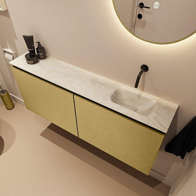 MONDIAZ TURE-DLUX 120cm toiletmeubel Oro. EDEN wastafel Ostra positie rechts. Zonder kraangat.