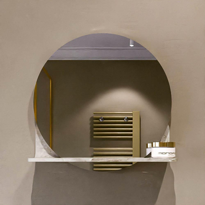 Mondiaz SPOT Miroir de salle de bain - rond 40cm - plan de miroir - couleur Frappe