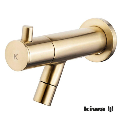 Wiesbaden Amador fonteinkraan met muurbevestiging Kiwa 1/2'' geborsteld messing OUTLETSTORE