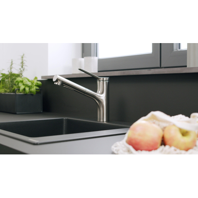 Hansgrohe Zesis M33 eengreeps keukenmengkraan 150 uittrekbare vuistdouche 2jet sBox lite rvs look