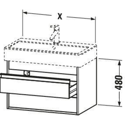 Duravit Ketho Meuble sous-lavabo 115x44x41cm graphite