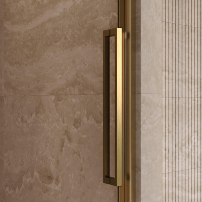 BRAUER Galactic Nisdeur - 160x200 - 2-delig schuif - helder glas - omkeerbaar - incl. glascoating - geborsteld goud PVD