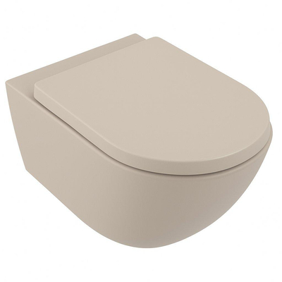 Villeroy & Boch Subway 3.0 Pack de WC suspendu - 56cm - sans bride de rinçage - fond profond - TwistFlush - abattant softclose et quickrelease - CeramicPlus - almond (beige)