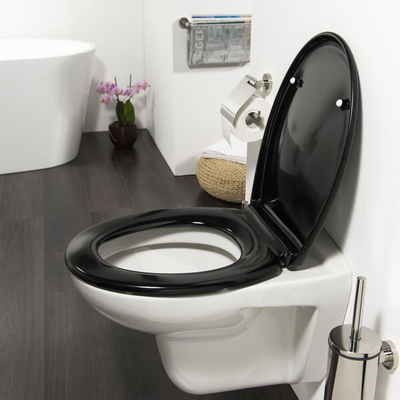 Tiger Abattant WC Ventura Softclose Duroplast Noir 37.5x4.5x45cm
