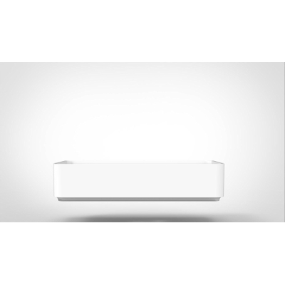 Arcqua Case vasque à poser - 60x26cm - Rectangulaire - Marbre de synthèse Blanc Mat