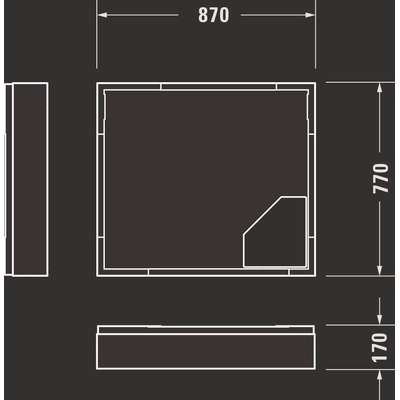 Duravit D Code douchebak 90x80cm acryl wit